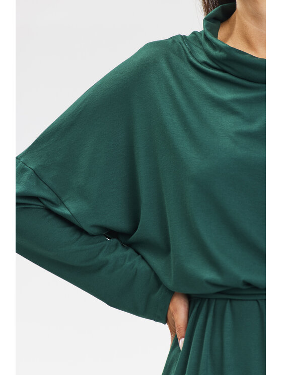 Awama Awama Sukienka letnia A671 Zielony Basic Fit