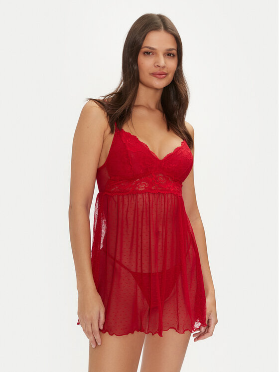 Ysabel Mora Ysabel Mora Noční košile 10708 Červená Regular Fit
