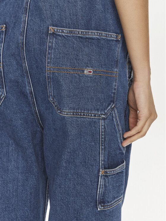 Tommy Jeans Tommy Jeans Ogrodniczki Classic Flag DW0DW18208 Niebieski Wide Leg