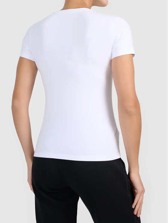 4F 4F T-Shirt 4FWMM00TTSHF3306-10S Biały Authentic Slim Fit