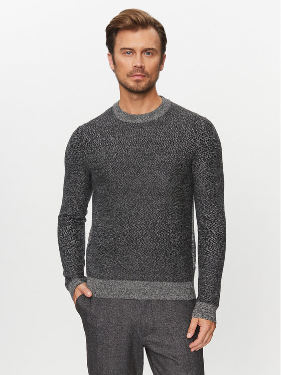 BOSS Boss Svetr Marameo 50500662 Černá Regular Fit