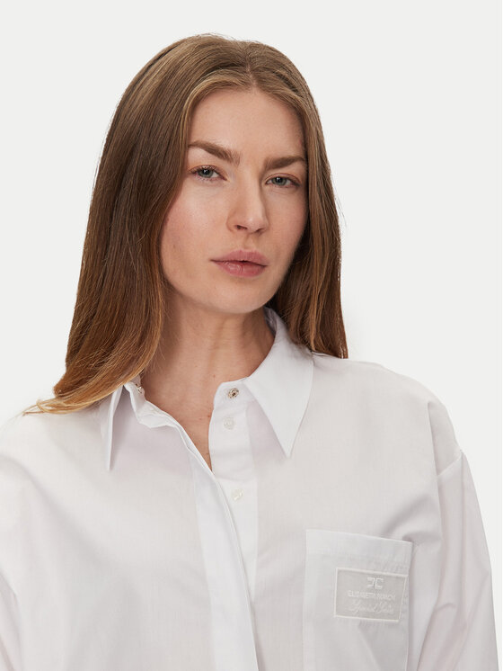 Elisabetta Franchi Elisabetta Franchi Koszula CA-092-51E2-V380 Biały Regular Fit