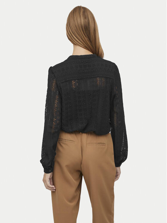 Vila Vila Camicia Chikka 14082977 Nero Regular Fit
