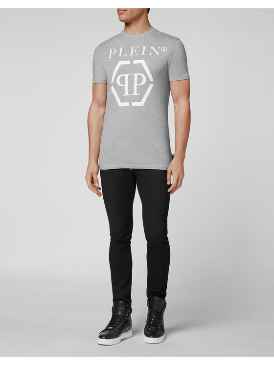 PHILIPP PLEIN PHILIPP PLEIN T-shirt 8733 Grigio Regular Fit