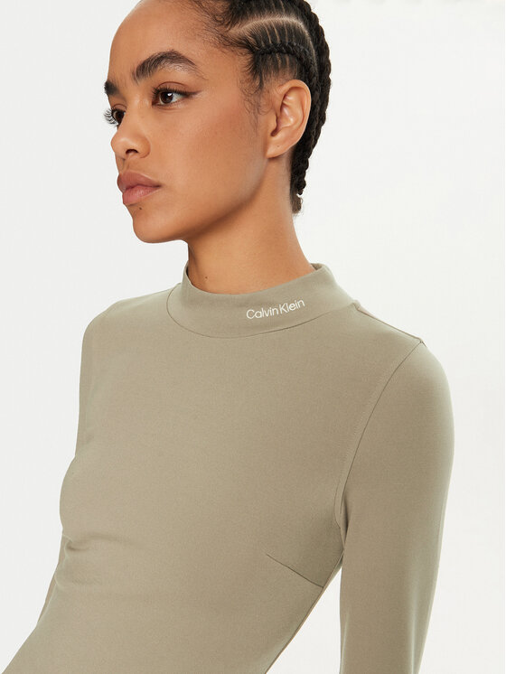 Calvin Klein Jeans Calvin Klein Jeans Každodenní šaty J20J225395 Zelená Regular Fit