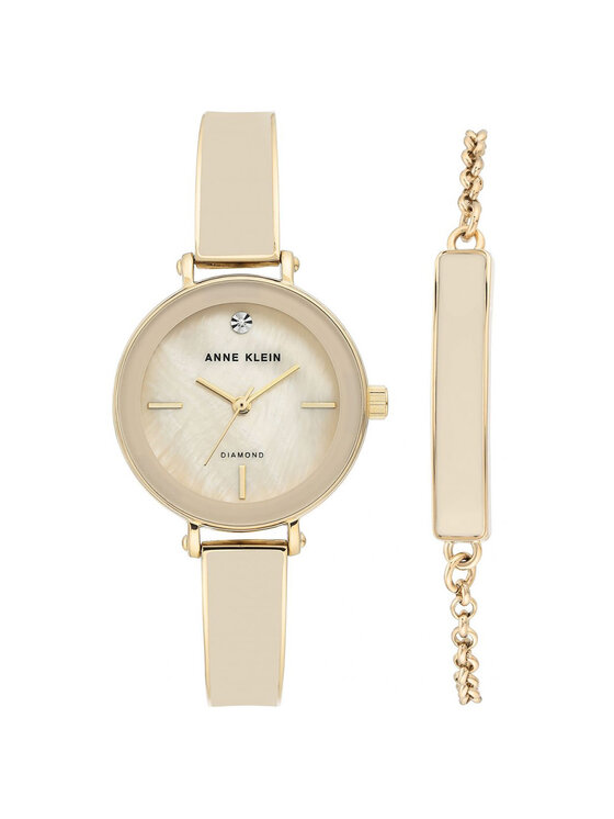 Anne Klein Anne Klein Zegarek AK-3620CRST Beżowy