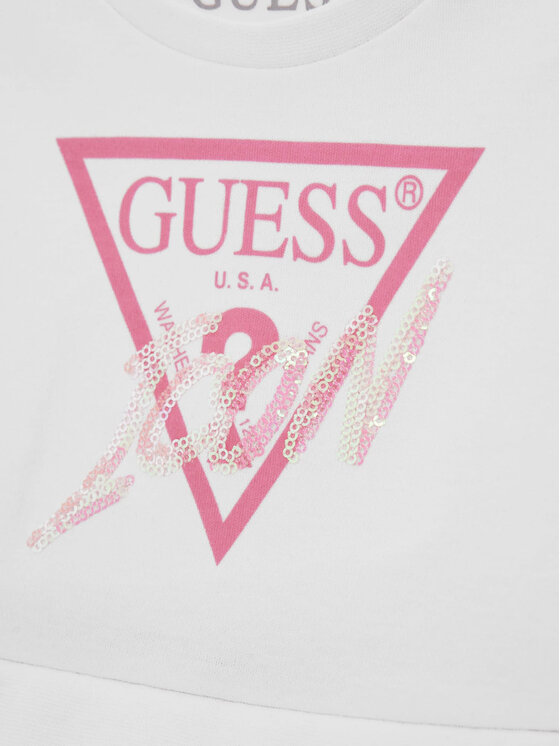 Guess Guess Rochie de zi K4YK09 KB8R0 Alb Regular Fit