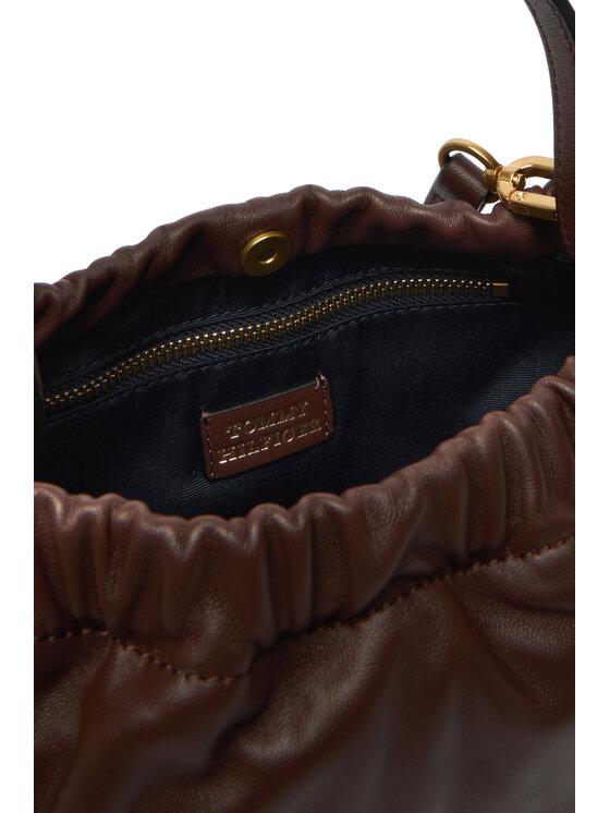 Tommy Hilfiger Tommy Hilfiger Geantă Soft Leather Mini Crossover AW0AW18306 Maro