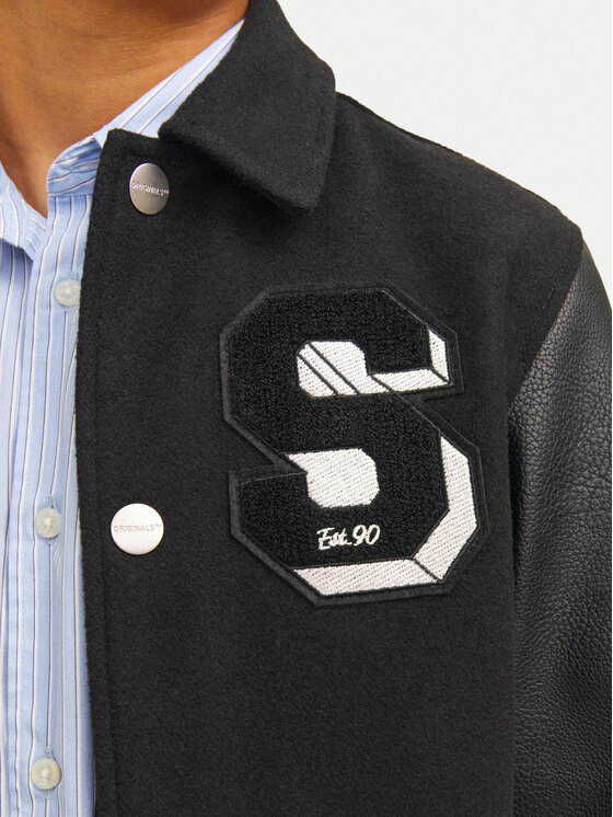 Jack & Jones Junior Jack & Jones Junior Kurtka bomber Carter 12261333 Czarny Regular Fit
