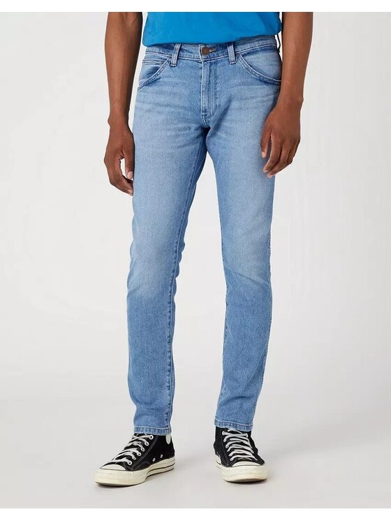 Wrangler Wrangler Jeansy BRYSON Niebieski Skinny Fit