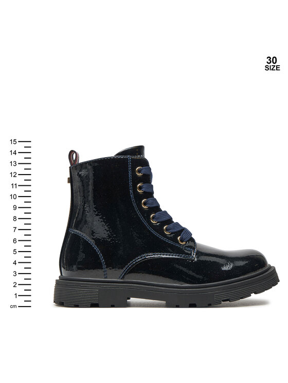 Tommy Hilfiger Tommy Hilfiger Kozaki Lace-Up Bootie T1A5-33564-1237 S Granatowy