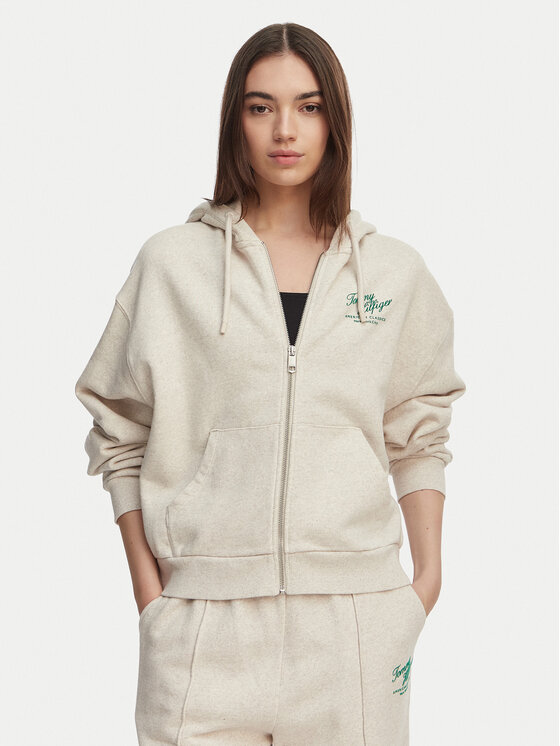 Tommy Hilfiger Tommy Hilfiger Hanorac Terry WW0WW47845 Crem Relaxed Fit