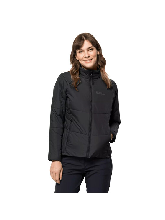 Jack Wolfskin Jack Wolfskin Kurtka przejściowa Bergland INS Hoody W Czarny Regular Fit