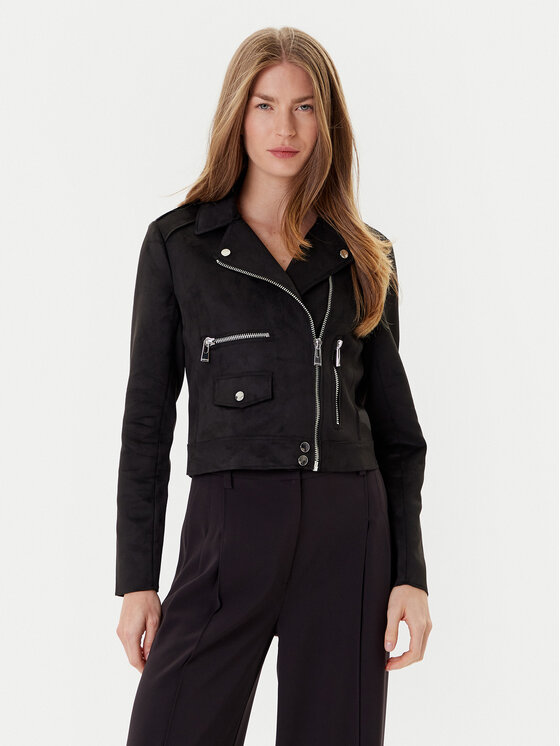 Morgan Morgan Geacă din imitație de piele 241-GOUSMI Negru Regular Fit