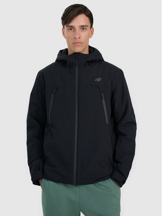 4F 4F Giacca di transizione 4FWAW25TTJAM0883-20S Nero Regular Fit