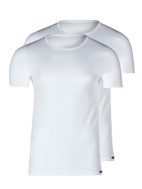 Skiny Skiny Komplet 2 t-shirtów 86912 Biały Slim Fit