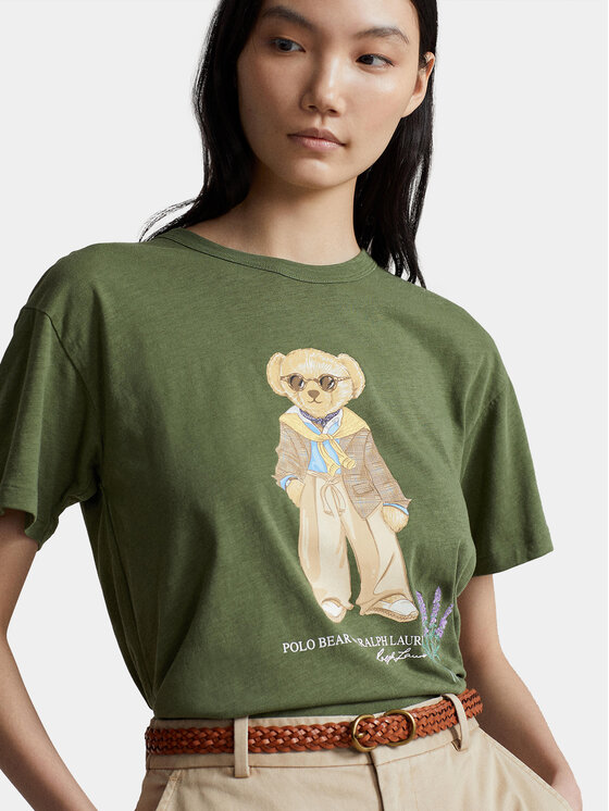 Polo Ralph Lauren Polo Ralph Lauren T-shirt Prov Bear T 211924292001 Verde Regular Fit