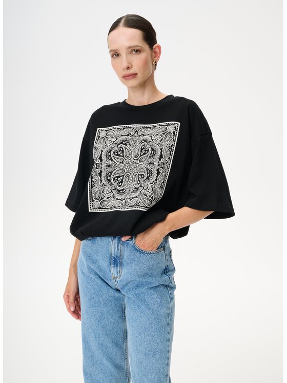 LEBRAND LEBRAND T-Shirt Weston Czarny Oversize