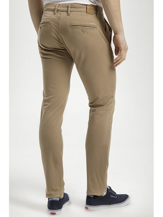 Cross Jeans Cross Jeans Chinosy E 120-169 Beżowy Tapered Leg