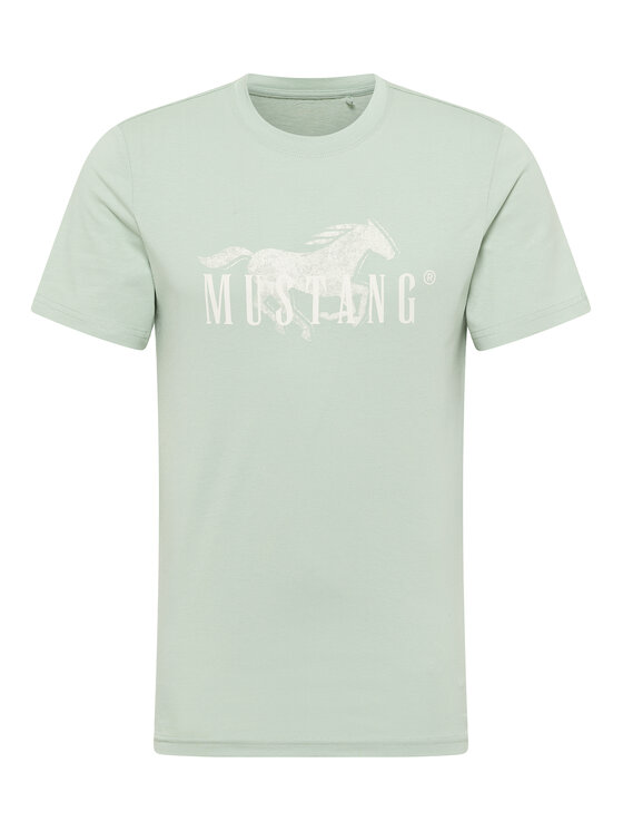Mustang Mustang T-Shirt Austin 1016492 Zielony Regular Fit