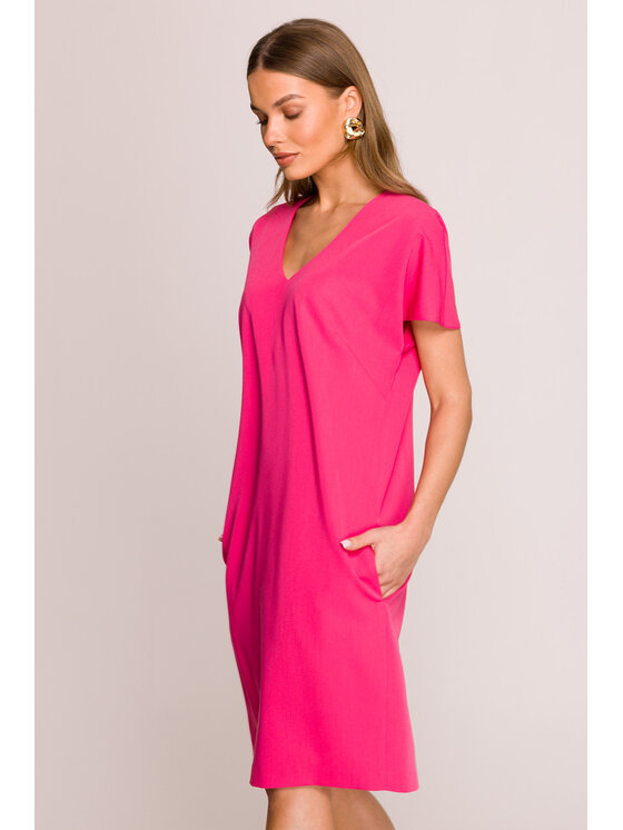 Stylove Stylove Sukienka letnia S392 Różowy Premium Fit