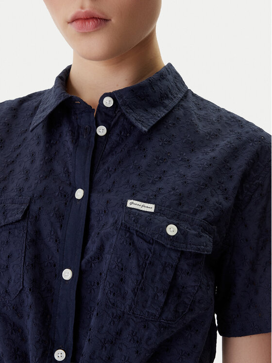 Guess Jeans Guess Jeans Сорочка W6GHA3 WO331 Cиній Regular Fit