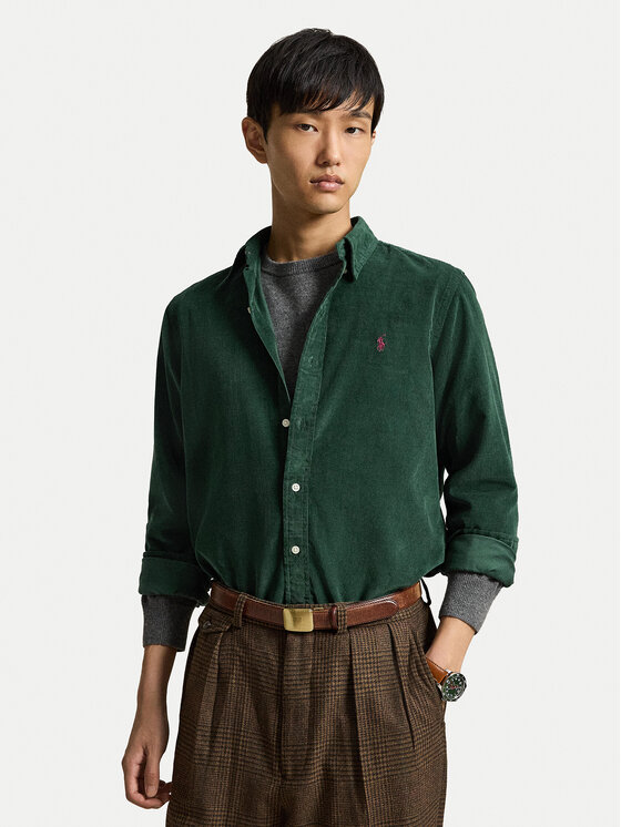 Polo Ralph Lauren Polo Ralph Lauren Košulja 710853123500 Tamno zelena Custom Fit