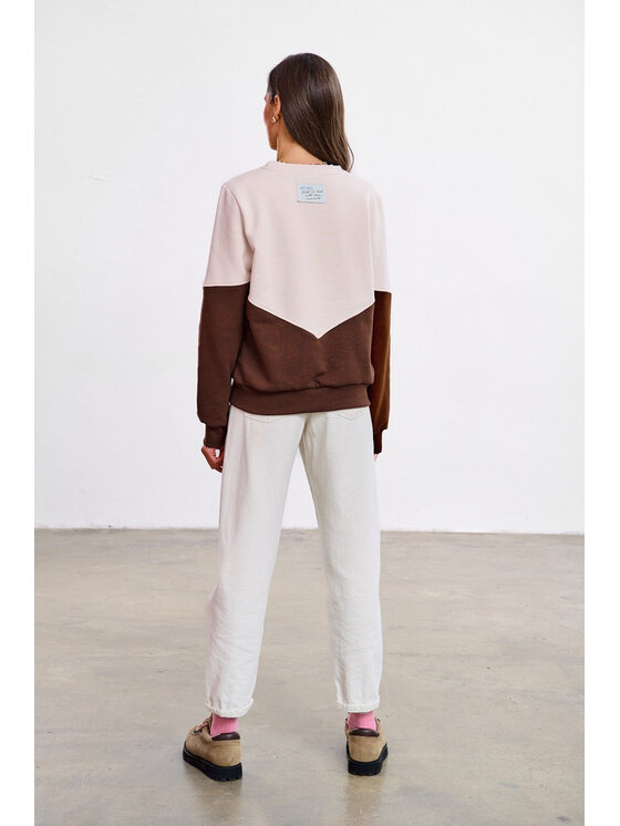 NAOKO NAOKO Bluza Oh My God Kremowy Reglan Fit