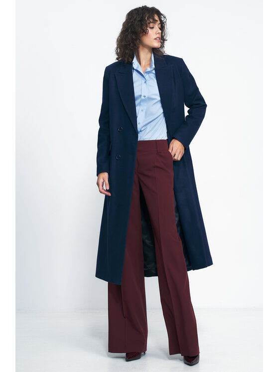 NIFE NIFE Płaszcz PL20 Granatowy Classic Fit