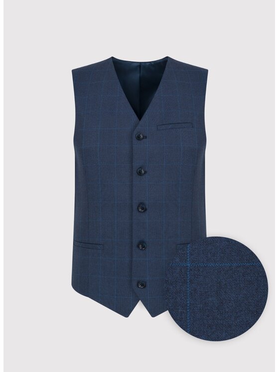 Pako Lorente Pako Lorente Kamizelka P24WF-8X-012 Granatowy Slim Fit