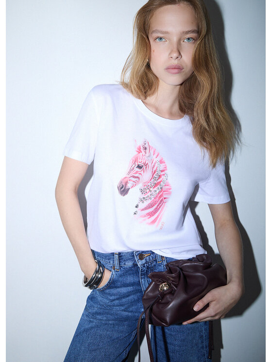 Liu Jo Liu Jo T-shirt WF6320JS923L9364 Bianco Regular Fit