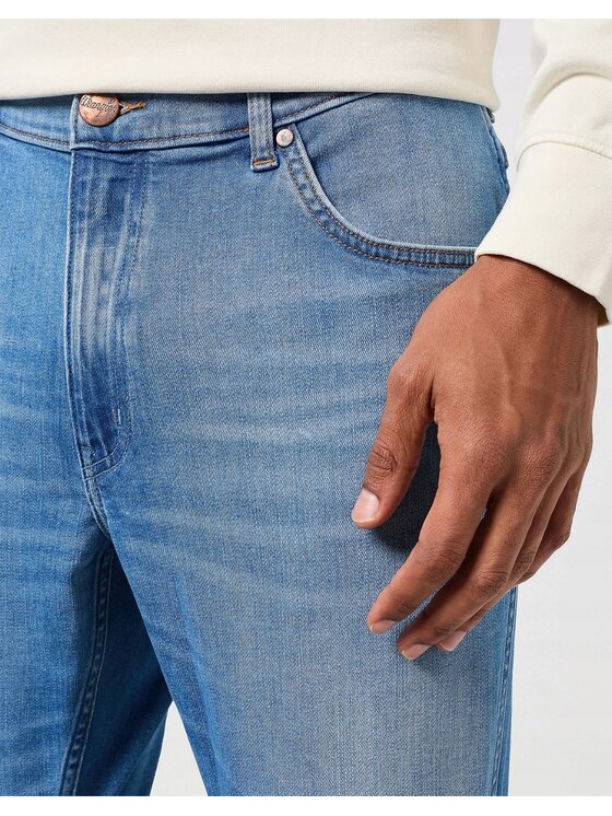 Wrangler Wrangler Jeansy River Niebieski Tapered Fit