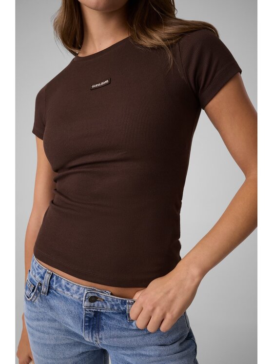 Guess Guess Top 184158 Hnědá Classic Fit
