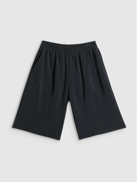 4F 4F Szorty materiałowe OCEANS KEEPERS Czarny Loose Fit
