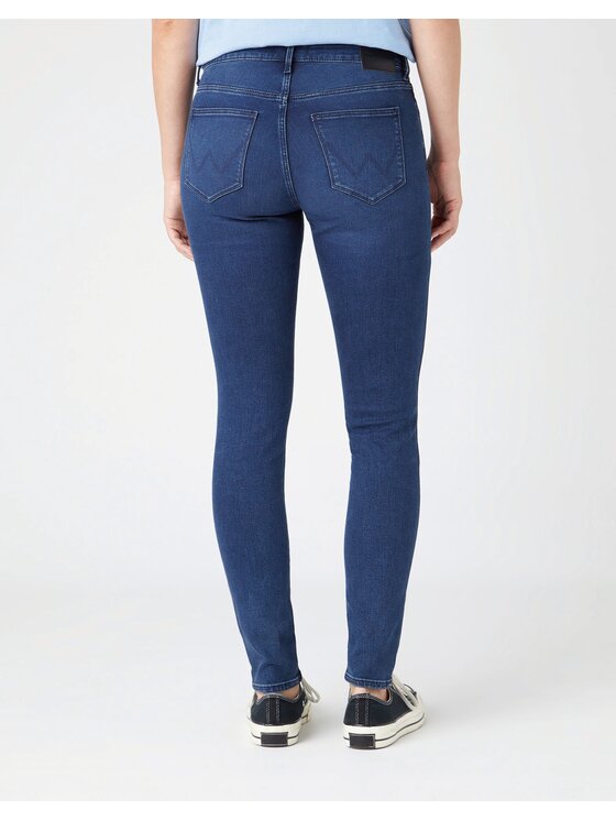 Wrangler Wrangler Jeansy Skinny Niebieski Skinny Fit