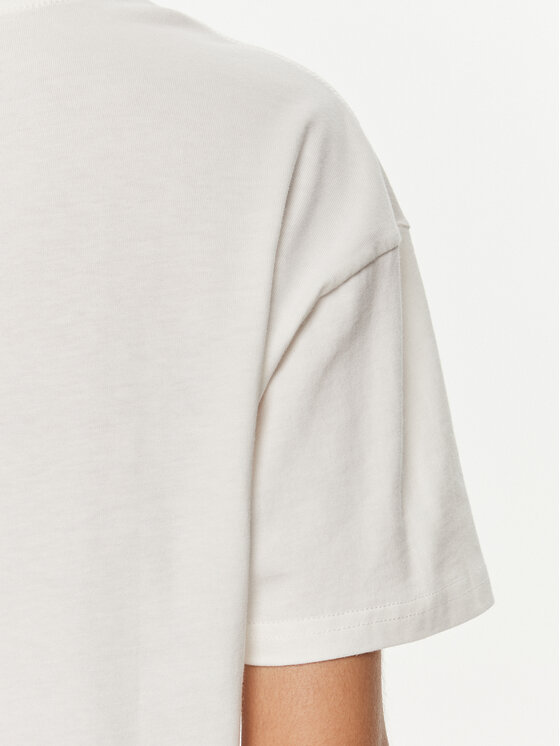 Vans Vans Tricou Fleurs Os Crop Ss VN000JG7 Écru Regular Fit