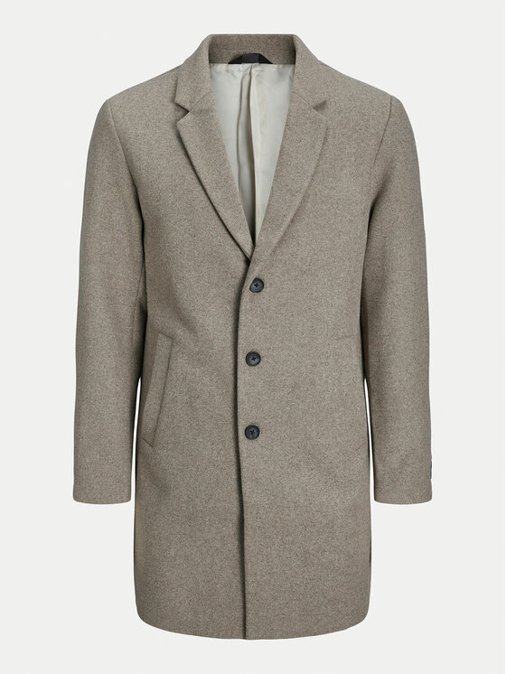Jack & Jones Jack & Jones Płaszcz wełniany Harris 12263845 Beżowy Regular Fit