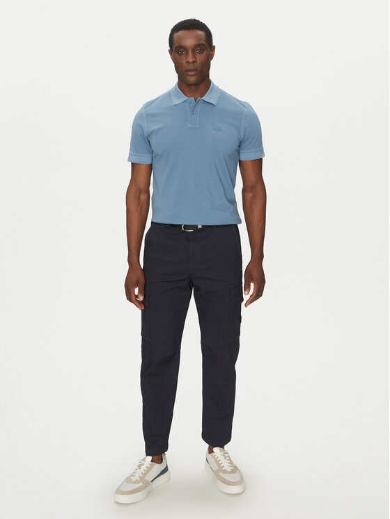 BOSS BOSS Szövet nadrág 50536882 Sötétkék Regular Fit