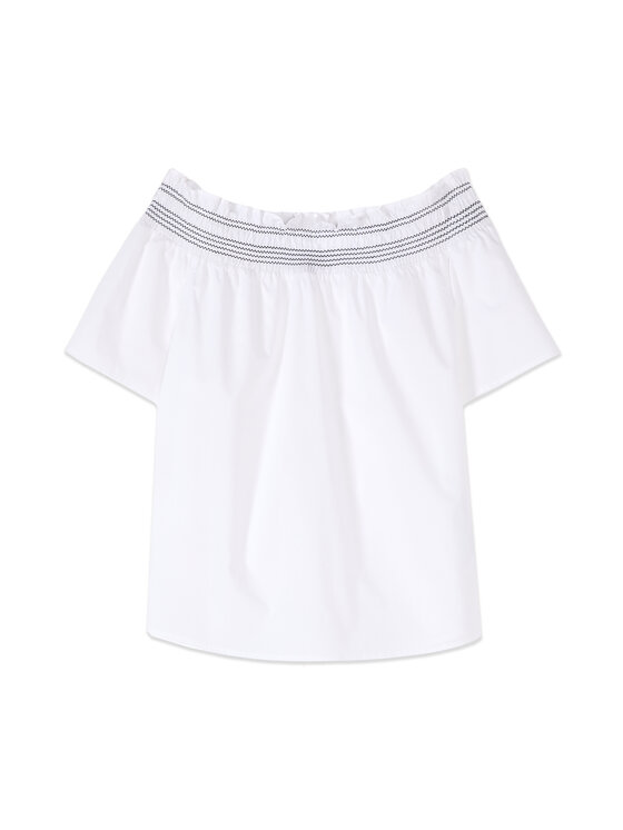 Oltre Oltre Blusa 2041J000806N011 Bianco Regular Fit