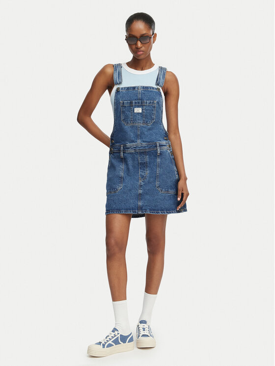 Guess Jeans Guess Jeans Džinsa kleita W6GK25 D5M4O Zils Regular Fit