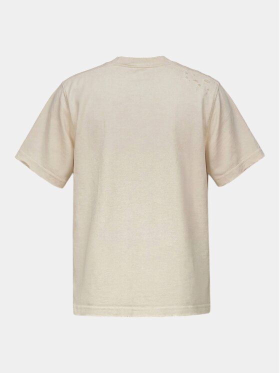 Nobrand Nobrand T-Shirt Tricou RAW GRAPHITE - T37191 Beżowy Basic Fit
