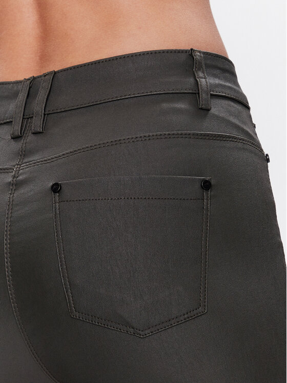 Volcano Volcano Hlače iz umetnega usnja R-Verona L07364-S23 Siva Slim Fit