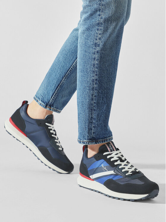 Pepe Jeans Pepe Jeans Sneakersy Foster Man Print PMS30944 Tmavomodrá