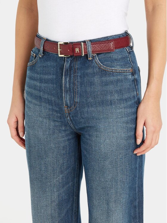 Tommy Hilfiger Tommy Hilfiger Moteriškas Diržas Th Casual Mono 3.0 AW0AW15382 Raudona