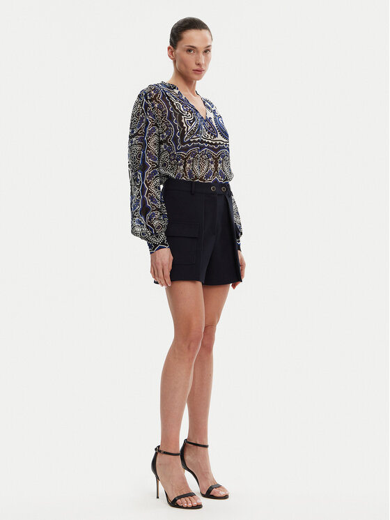Morgan Morgan Pantaloncini di tessuto 251-SHONAU Blu scuro Straight Fit