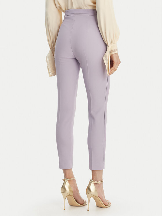 Elisabetta Franchi Elisabetta Franchi Spodnie materiałowe PA-170-61E2-V290 Fioletowy Regular Fit
