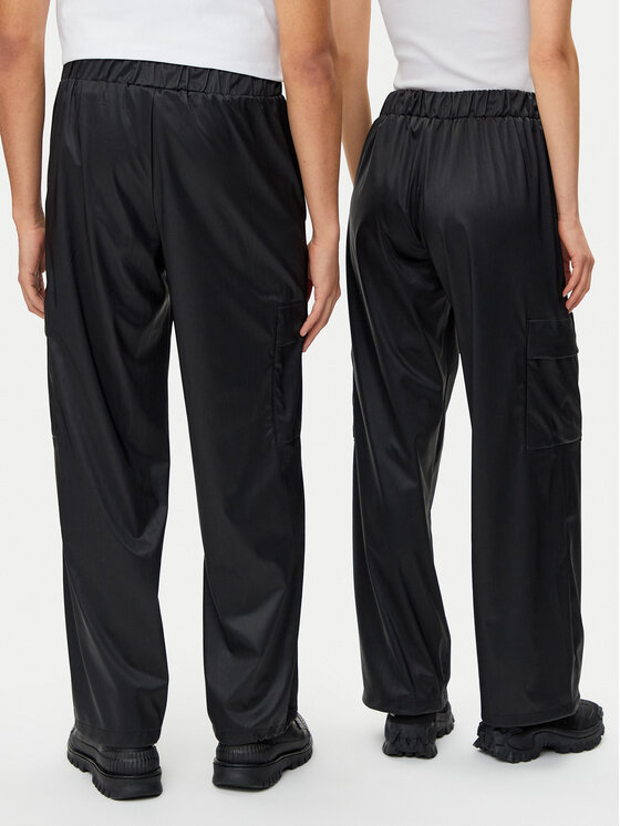 Rains Rains Spodnie przeciwdeszczowe Unisex 18990 Czarny Wide Leg