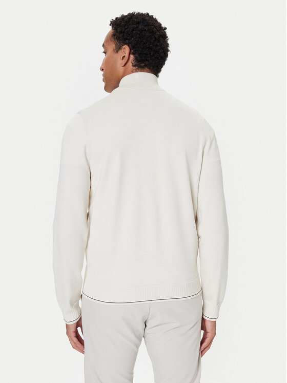 BOSS BOSS Strickjacke League FZ 50547505 Écru Regular Fit
