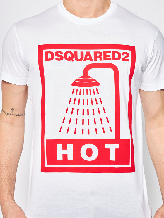 Dsquared2 Dsquared2 T-Shirt Hot Shower S74GD0651.S22427 Biały Regular Fit