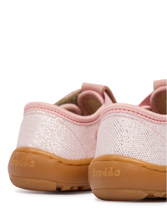 Froddo Froddo Papuče Barefoot Canvas T-Bar G1700439-2 M Ružová